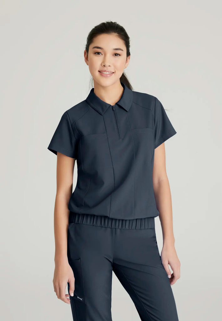 Barco Scrubs Women's Perseverance Top Steel | scrub-supply.com