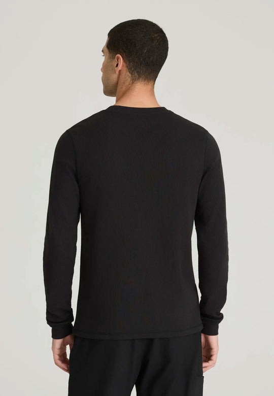 Grey's Anatomy by Barco Scrubs Men's Nomad Long Sleeve Top Black | scrub-supply.com