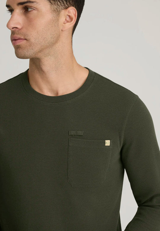 Grey's Anatomy by Barco Scrubs Men's Nomad Long Sleeve Top Fern | scrub-supply.com