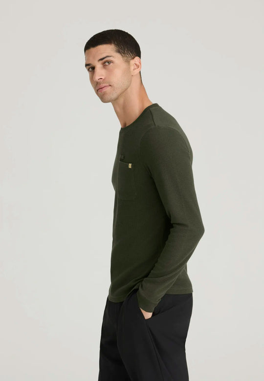 Grey's Anatomy by Barco Scrubs Men's Nomad Long Sleeve Top Fern | scrub-supply.com
