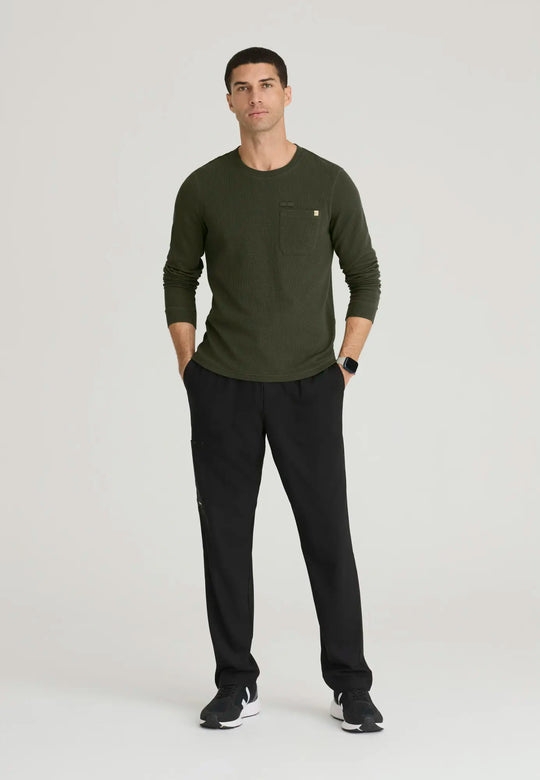 Grey's Anatomy by Barco Scrubs Men's Nomad Long Sleeve Top Fern | scrub-supply.com