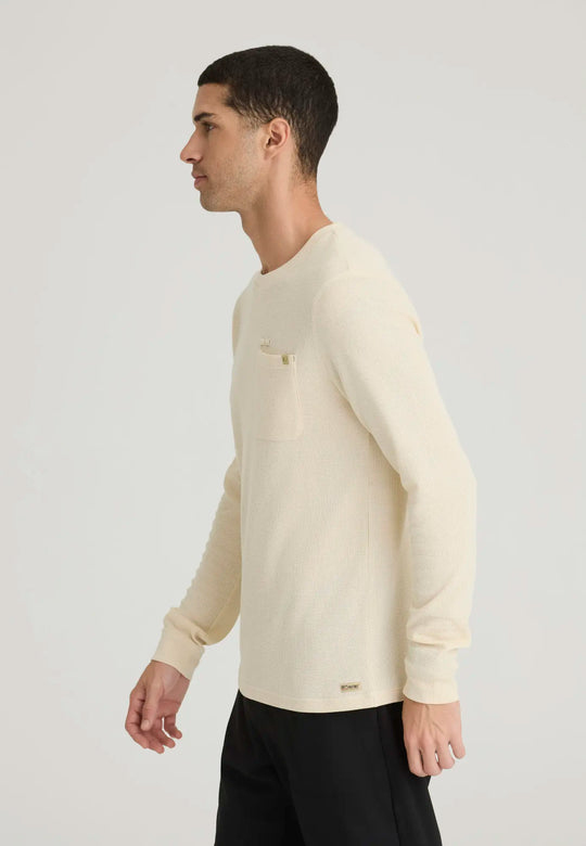 Grey's Anatomy by Barco Scrubs Men's Nomad Long Sleeve Top Soft Dune | scrub-supply.com