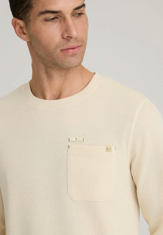 Grey's Anatomy by Barco Scrubs Men's Nomad Long Sleeve Top Soft Dune | scrub-supply.com