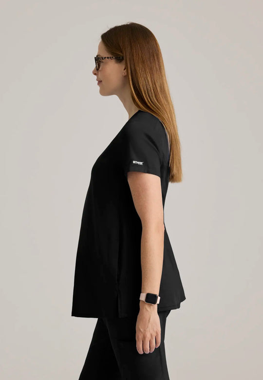 Grey's Anatomy by Barco Scrubs Promise Maternity Top Black | scrub-supply.com
