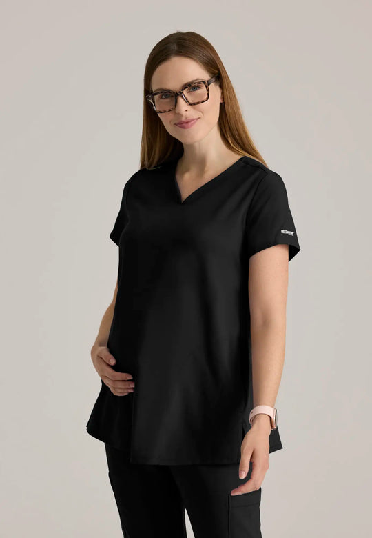 Grey's Anatomy by Barco Scrubs Promise Maternity Top Black | scrub-supply.com