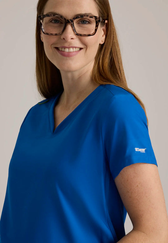 Grey's Anatomy by Barco Scrubs Promise Maternity Top New Royal | scrub-supply.com