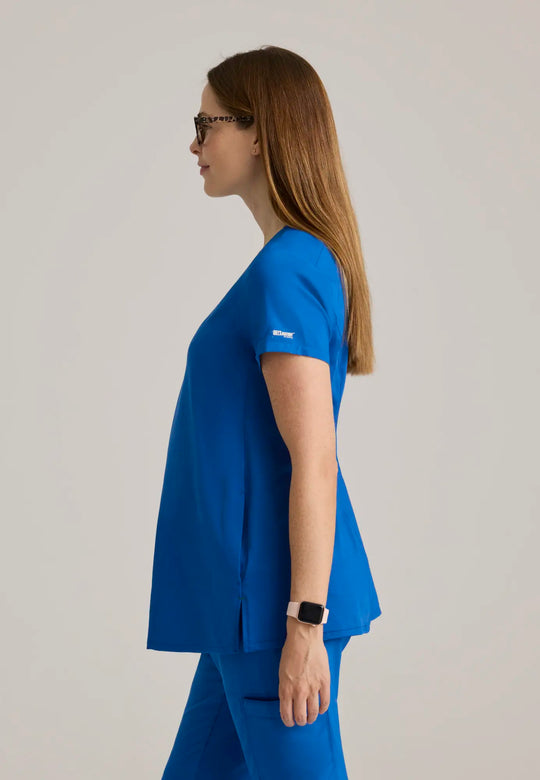 Grey's Anatomy by Barco Scrubs Promise Maternity Top New Royal | scrub-supply.com