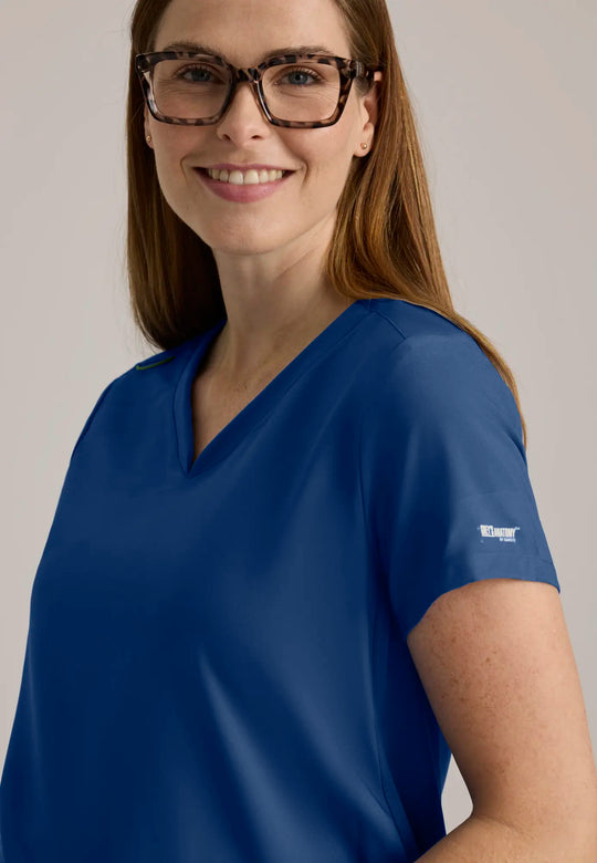 Grey's Anatomy by Barco Scrubs Promise Maternity Top Indigo | scrub-supply.com