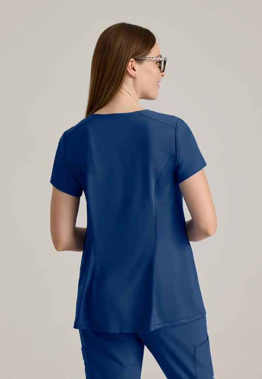 Grey's Anatomy by Barco Scrubs Promise Maternity Top Indigo | scrub-supply.com
