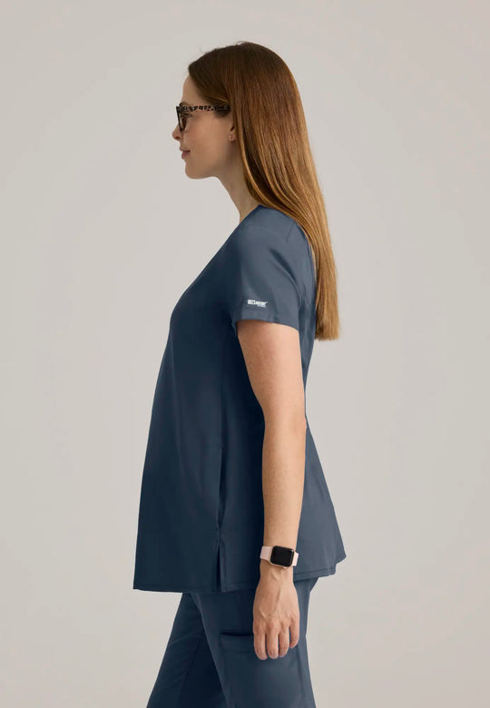 Grey's Anatomy by Barco Scrubs Promise Maternity Top Steel | scrub-supply.com