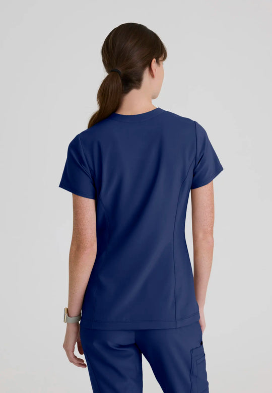 Grey's Anatomy by Barco Scrubs Women's Sky Top Indigo | scrub-supply.com