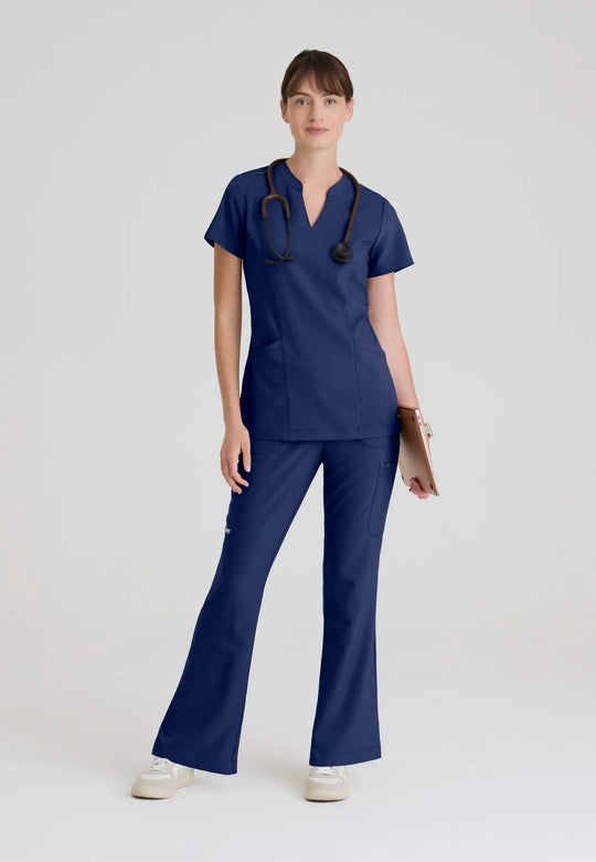 Grey's Anatomy by Barco Scrubs Women's Sky Top Indigo | scrub-supply.com
