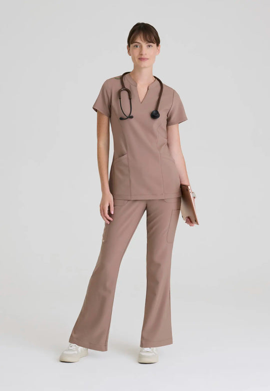 Grey's Anatomy by Barco Scrubs Women's Sky Top Driftwood | scrub-supply.com