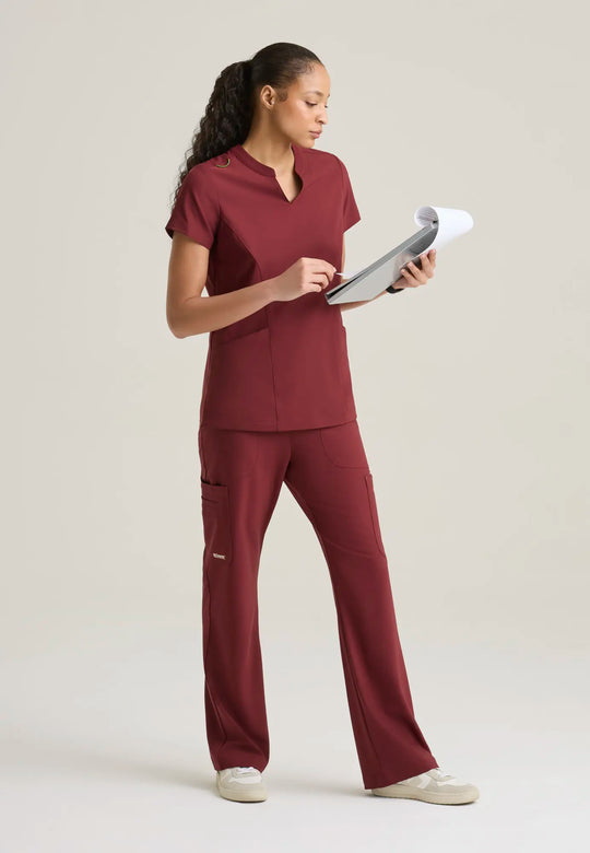 Grey's Anatomy by Barco Scrubs Women's Sky Top Chestnut | scrub-supply.com