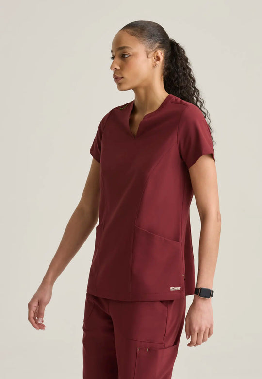 Grey's Anatomy by Barco Scrubs Women's Sky Top Chestnut | scrub-supply.com
