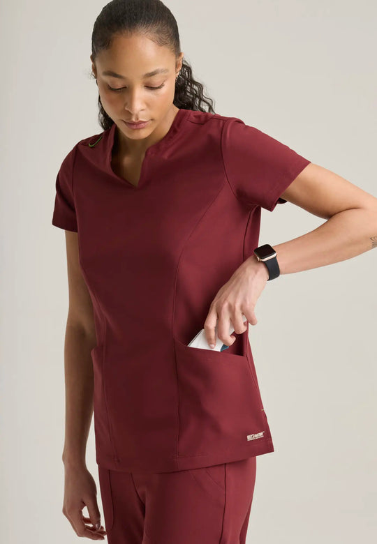 Grey's Anatomy by Barco Scrubs Women's Sky Top Chestnut | scrub-supply.com