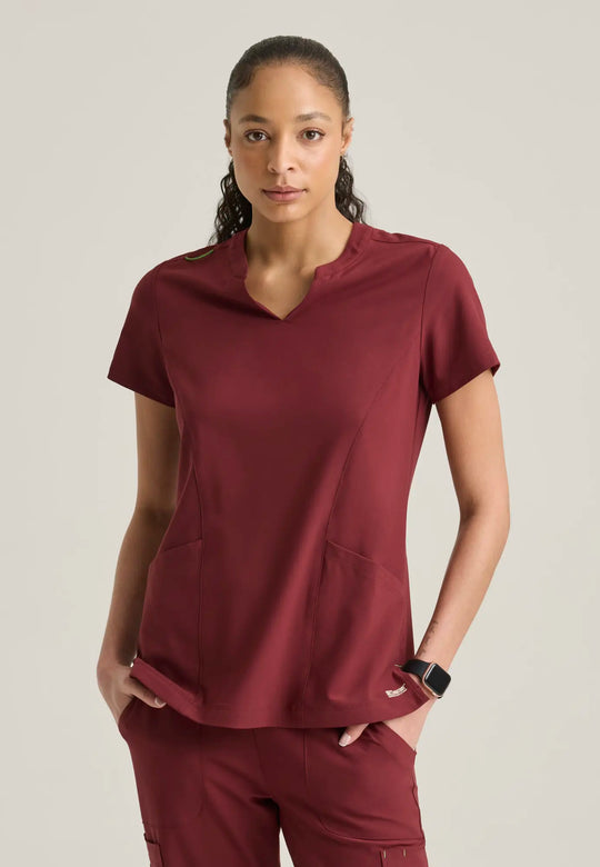 Grey's Anatomy by Barco Scrubs Women's Sky Top Chestnut | scrub-supply.com