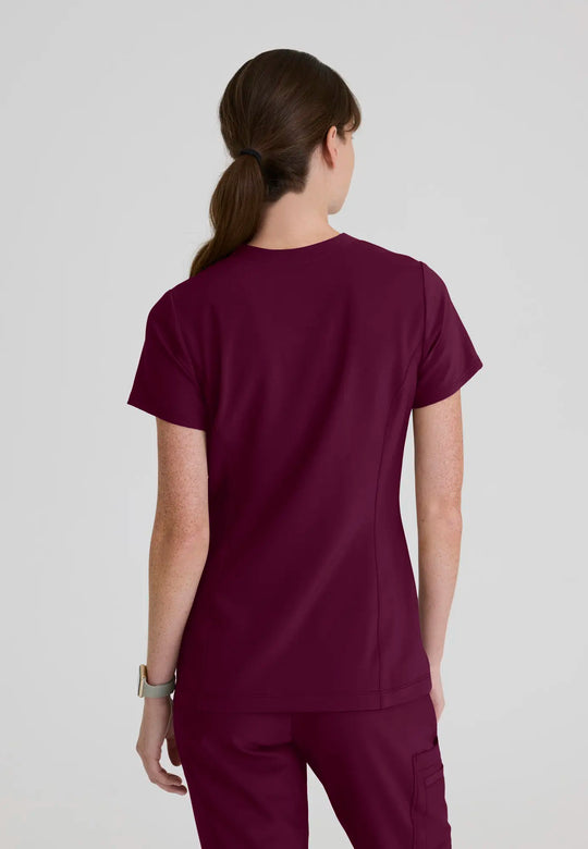 Grey's Anatomy by Barco Scrubs Women's Sky Top Wine | scrub-supply.com