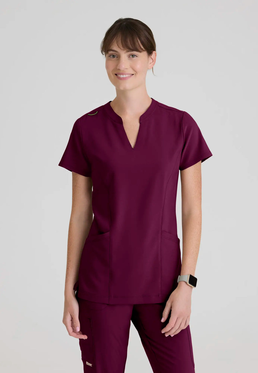 Grey's Anatomy by Barco Scrubs Women's Sky Top Wine | scrub-supply.com