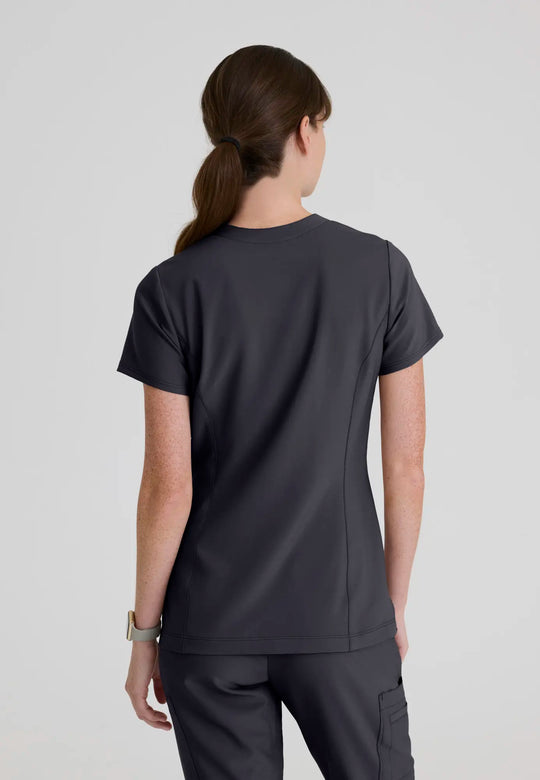 Grey's Anatomy by Barco Scrubs Women's Sky Top Steel | scrub-supply.com