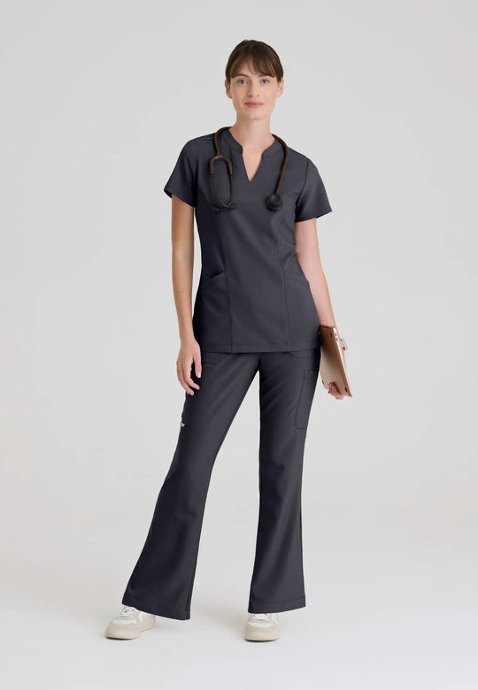 Grey's Anatomy by Barco Scrubs Women's Sky Top Steel | scrub-supply.com