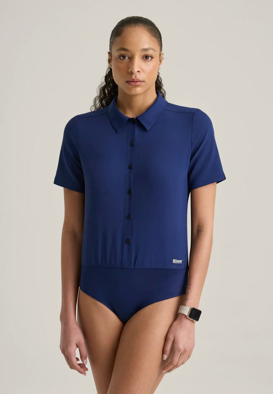 Grey's Anatomy by Barco Scrubs Women's Terran Bodysuit Indigo | scrub-supply.com