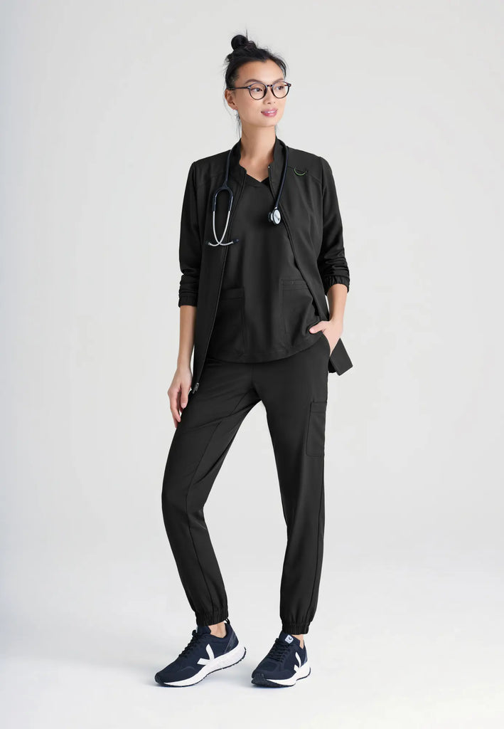 Barco Scrubs Women's Virtue Warm-Up Black | scrub-supply.com