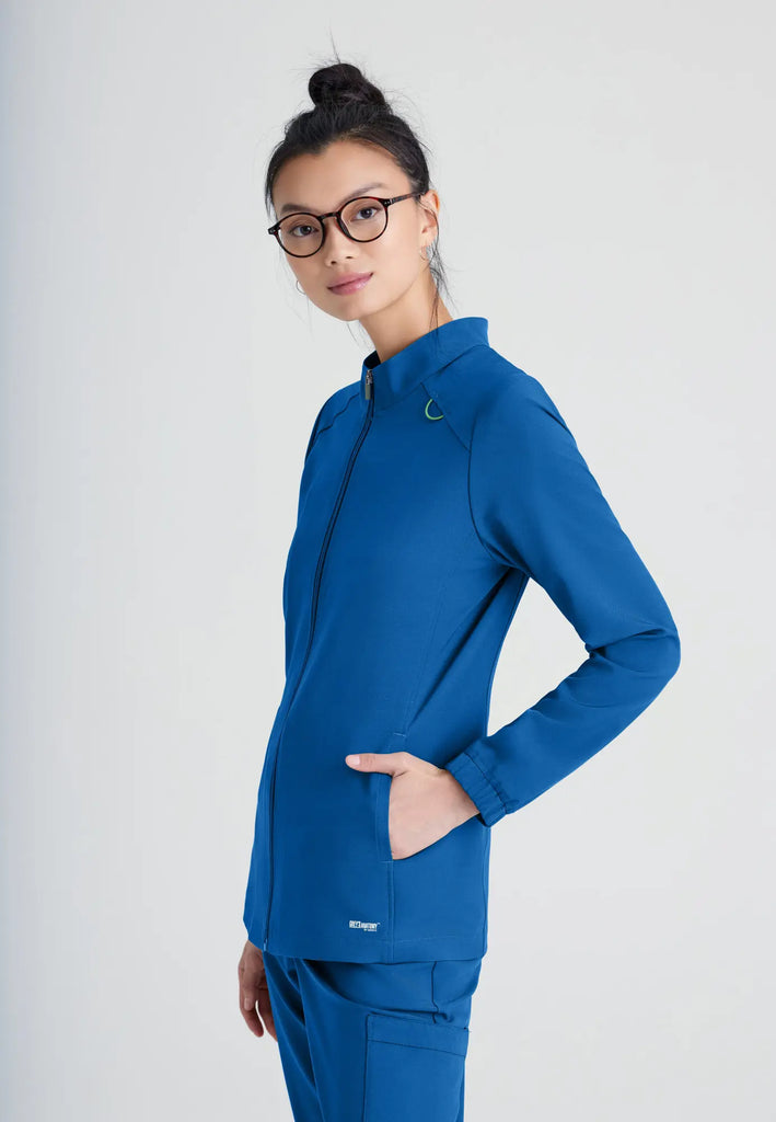 Barco Scrubs Women's Virtue Warm-Up New Royal | scrub-supply.com