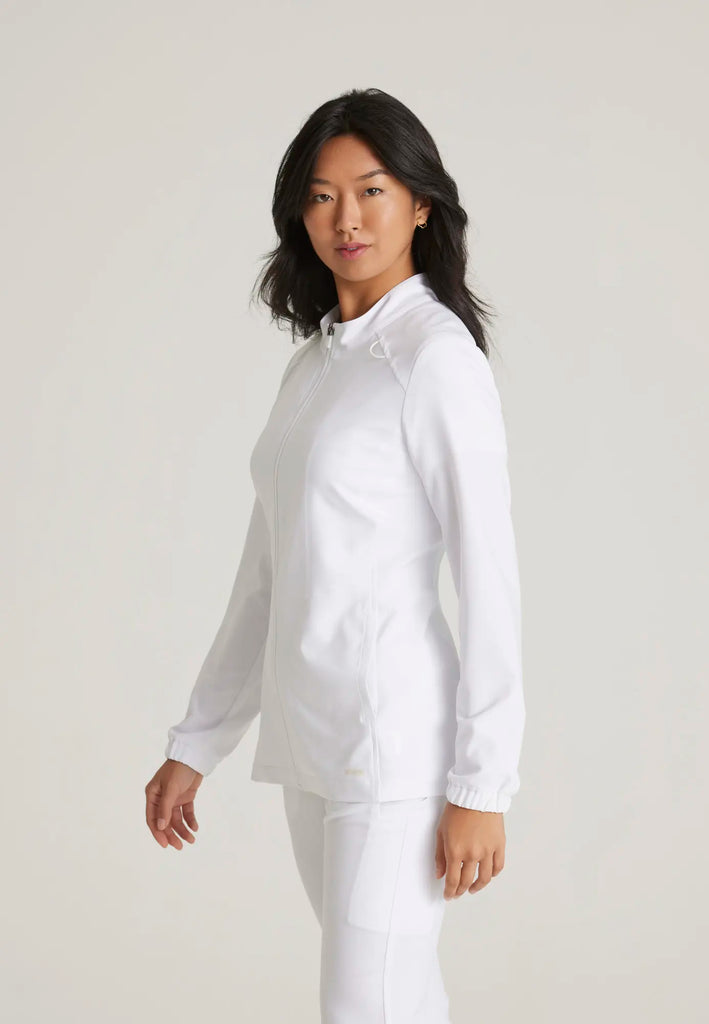 Barco Scrubs Women's Virtue Warm-Up White | scrub-supply.com