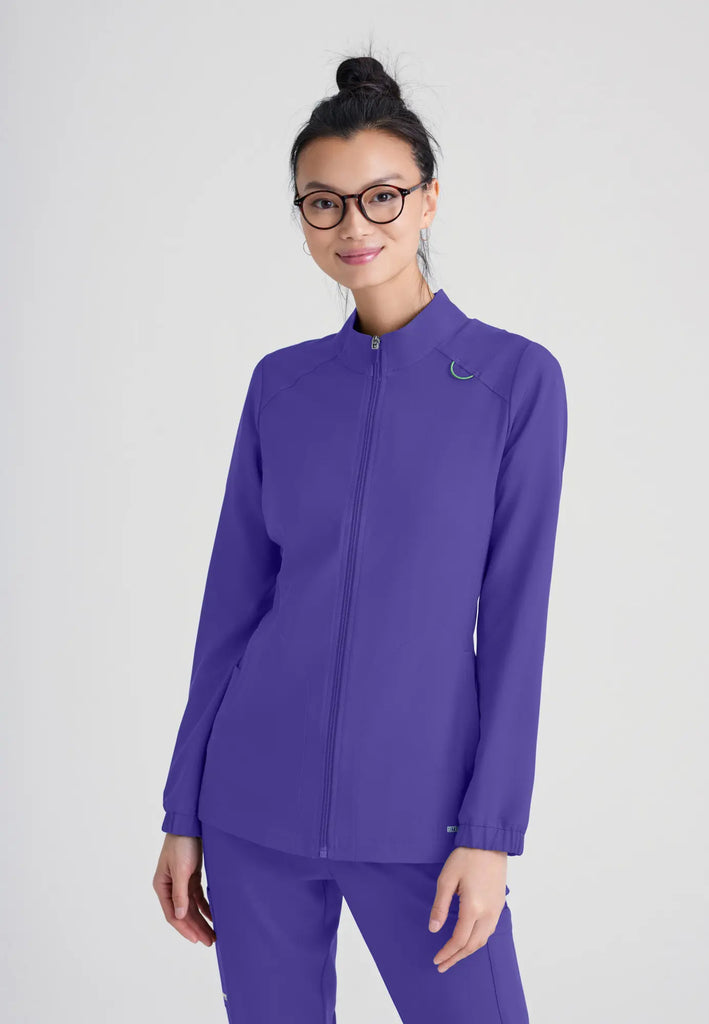 Barco Scrubs Women's Virtue Warm-Up New Grape | scrub-supply.com