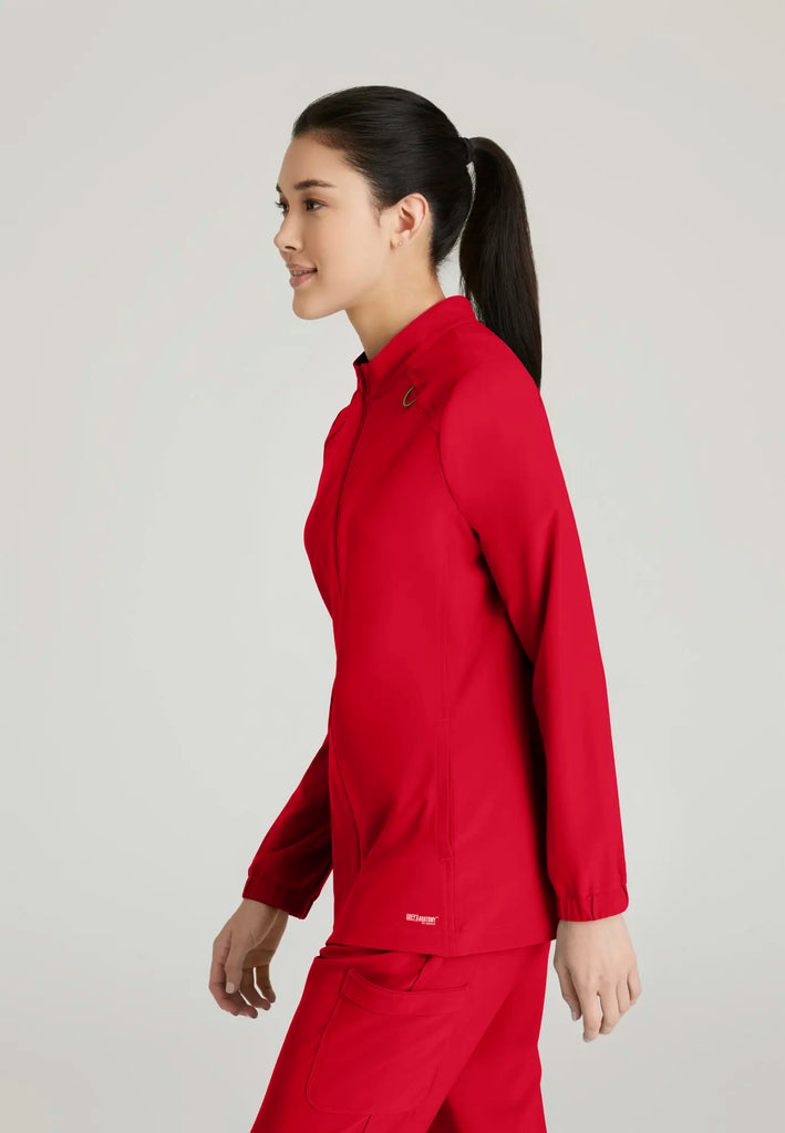 Barco Scrubs Women's Virtue Warm-Up True Red | scrub-supply.com