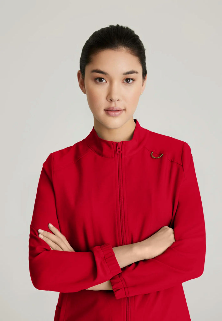 Barco Scrubs Women's Virtue Warm-Up True Red | scrub-supply.com