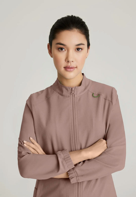 Grey's Anatomy by Barco Scrubs Women's Virtue Warm-Up Driftwood | scrub-supply.com