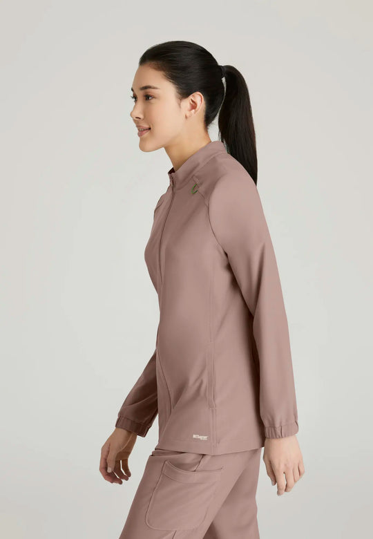 Grey's Anatomy by Barco Scrubs Women's Virtue Warm-Up Driftwood | scrub-supply.com
