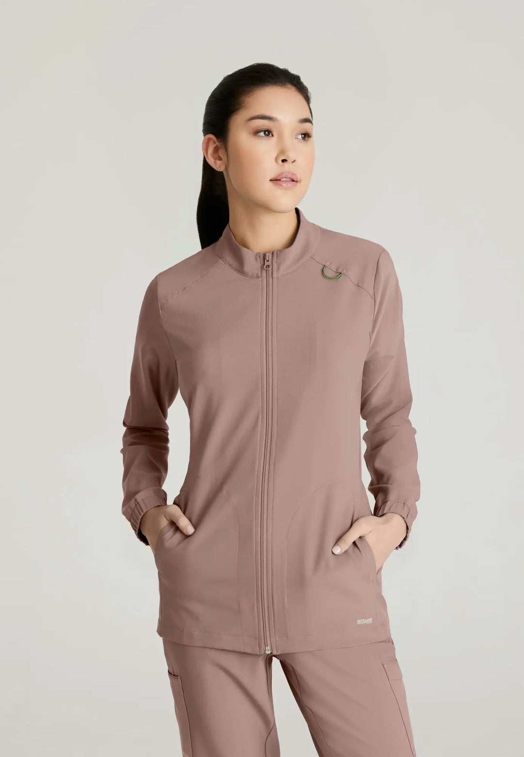 Grey's Anatomy by Barco Scrubs Women's Virtue Warm-Up Driftwood | scrub-supply.com