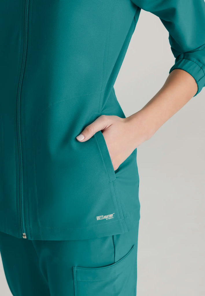 Barco Scrubs Women's Virtue Warm-Up Teal | scrub-supply.com