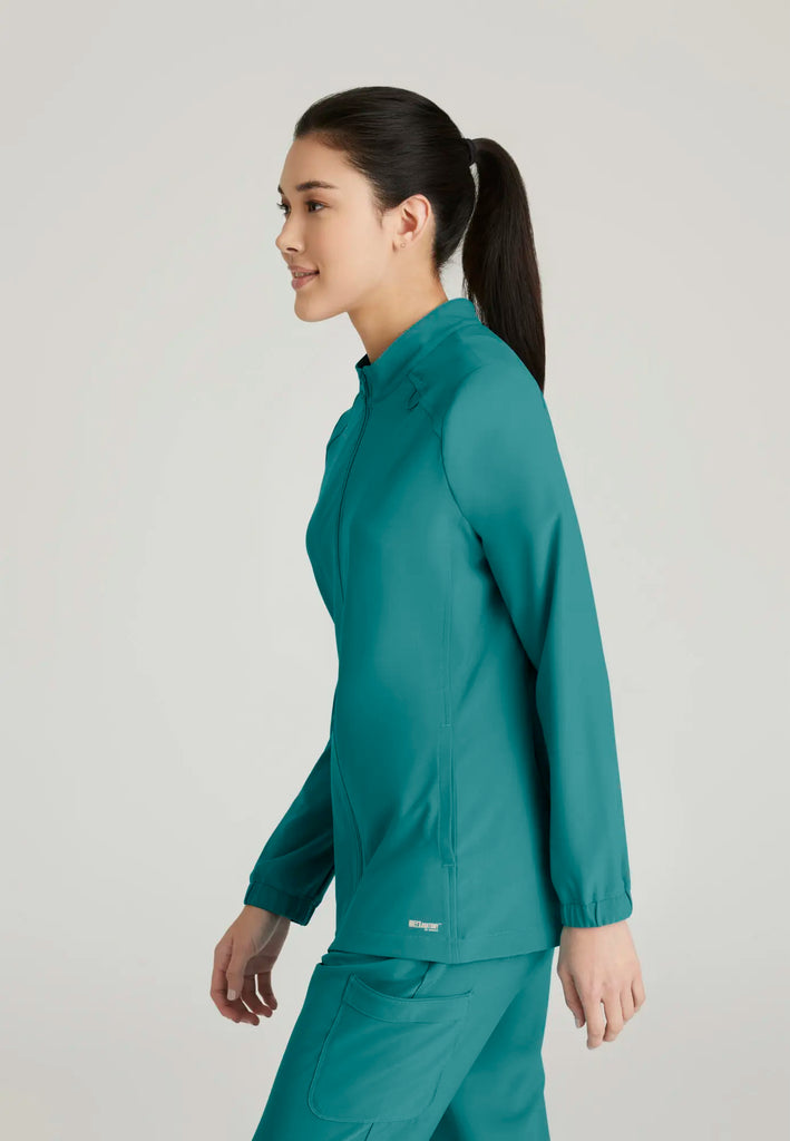 Barco Scrubs Women's Virtue Warm-Up Teal | scrub-supply.com