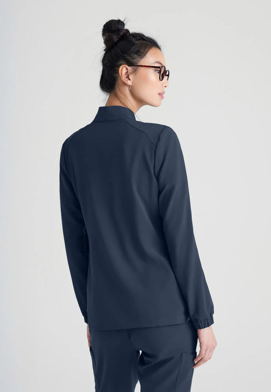 Barco Scrubs Women's Virtue Warm-Up Steel | scrub-supply.com