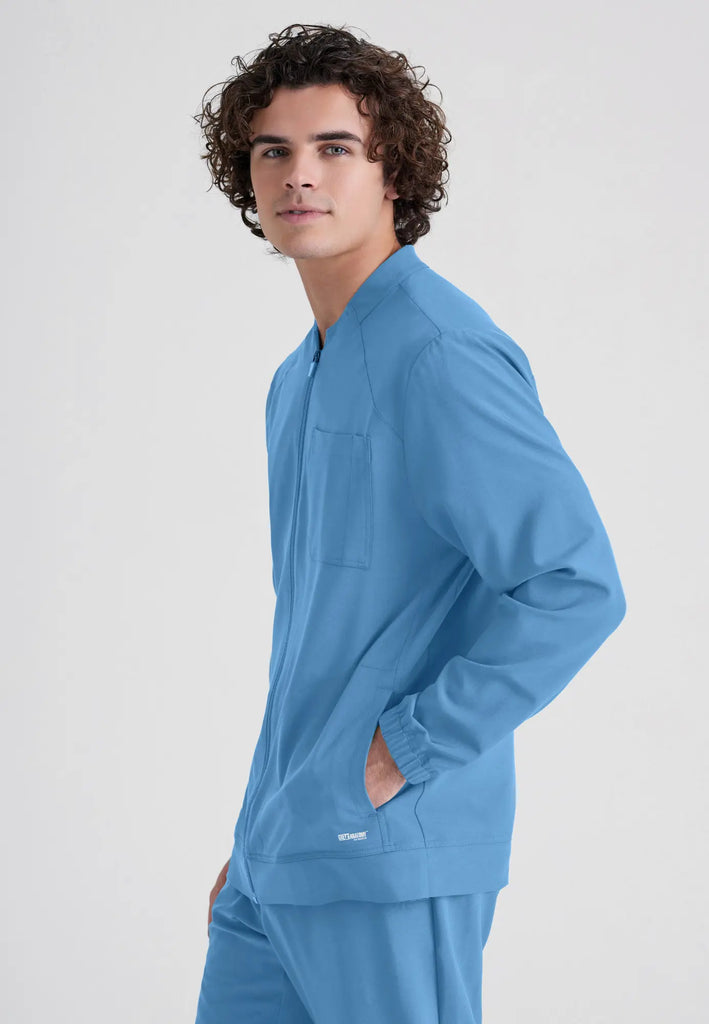 Barco Scrubs Men's Cycle Warm-Up Ceil Blue | scrub-supply.com