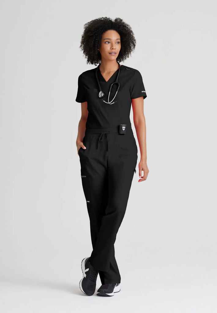 Barco Scrubs Women's Bree Top Black | scrub-supply.com