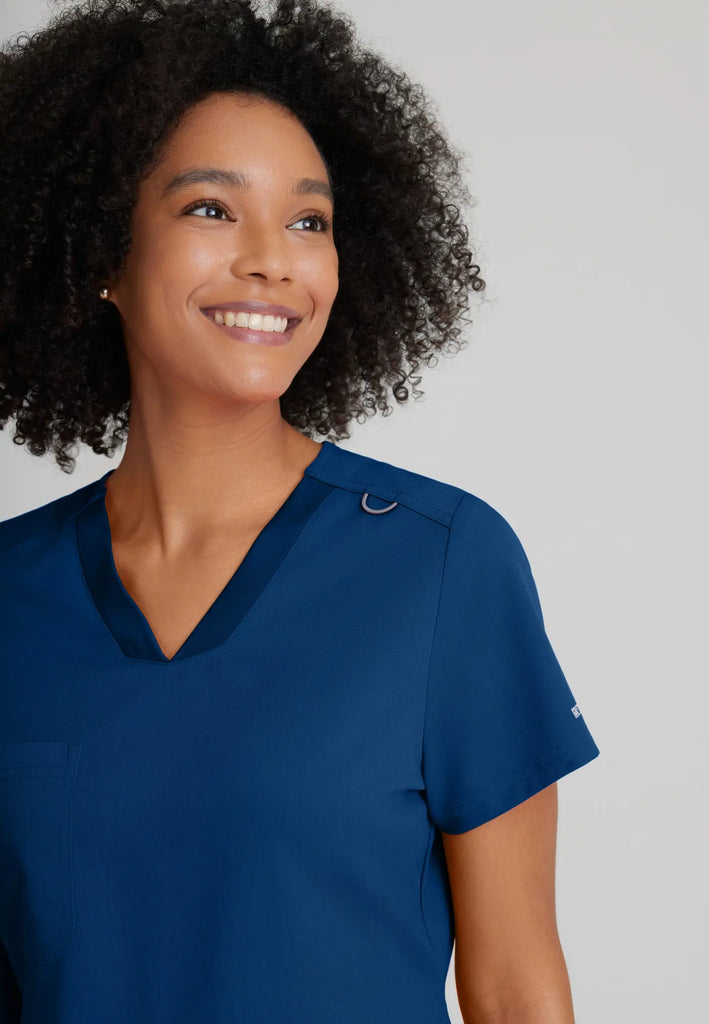 Barco Scrubs Women's Bree Top Indigo | scrub-supply.com