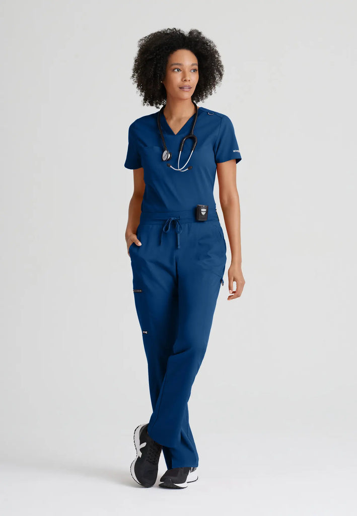 Barco Scrubs Women's Bree Top Indigo | scrub-supply.com