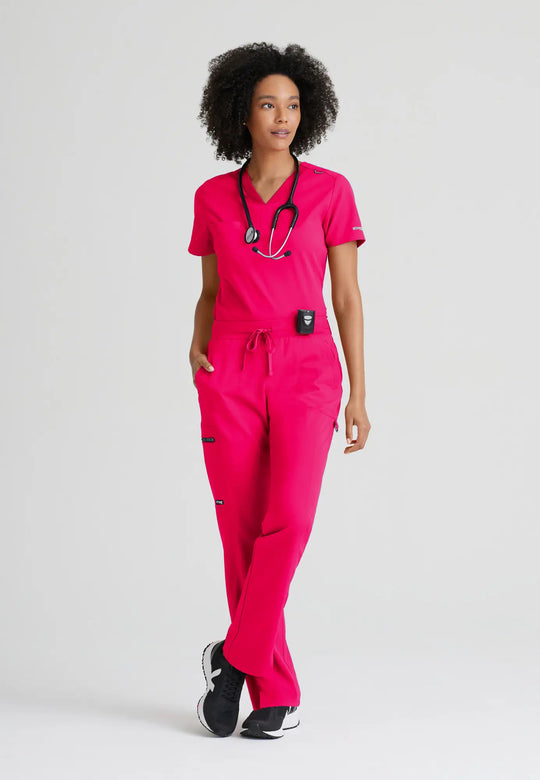Barco Scrubs Women's Bree Top Vibrance Pink | scrub-supply.com