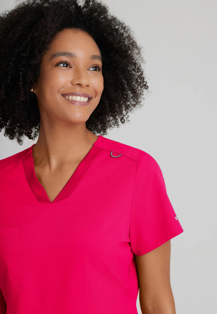 Barco Scrubs Women's Bree Top Vibrance Pink | scrub-supply.com