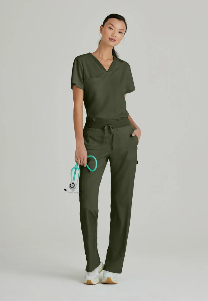 Barco Scrubs Women's Bree Top Olive | scrub-supply.com