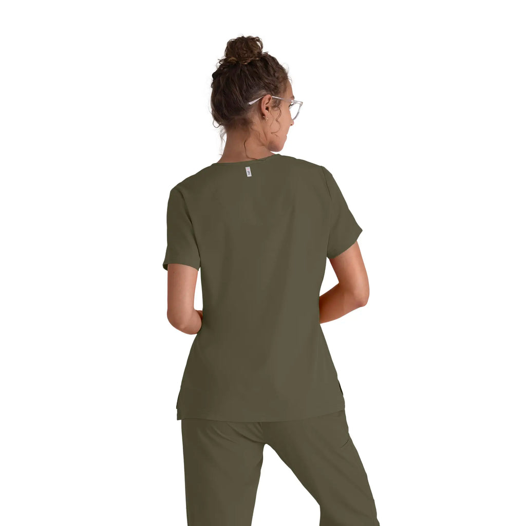 Barco Scrubs Women's Bree Top Olive | scrub-supply.com