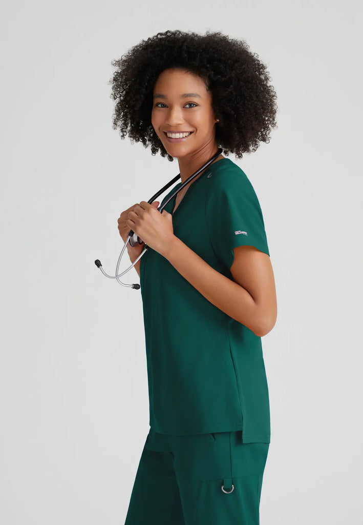 Barco Scrubs Women's Bree Top Hunter Green | scrub-supply.com