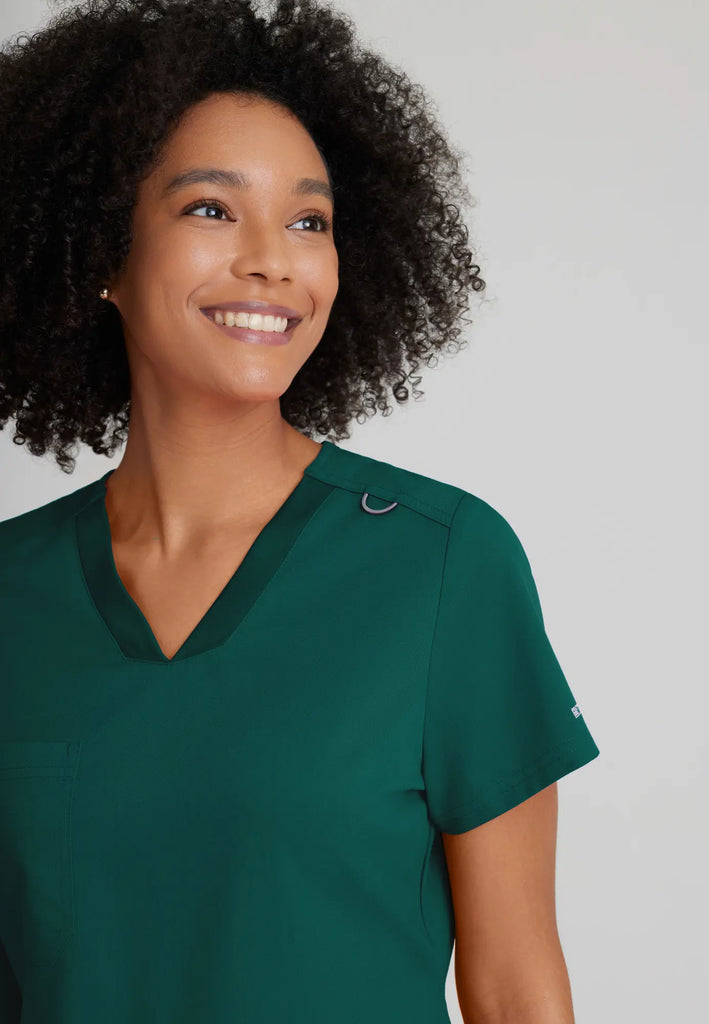 Barco Scrubs Women's Bree Top Hunter Green | scrub-supply.com