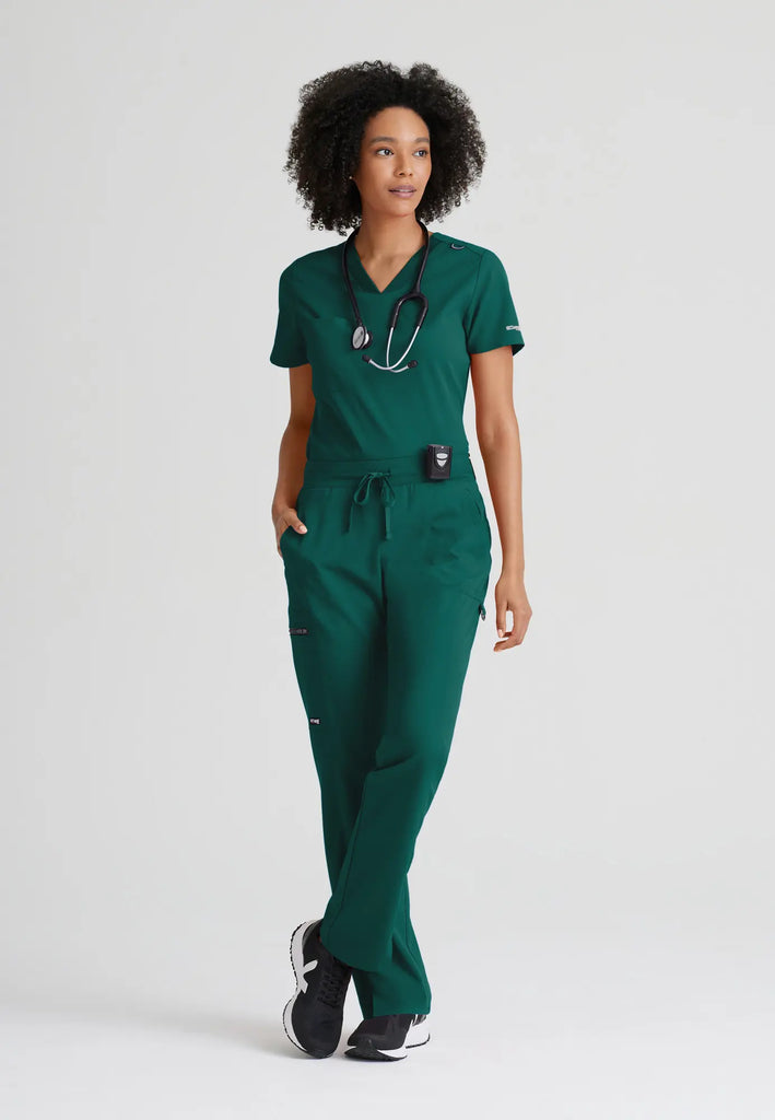 Barco Scrubs Women's Bree Top Hunter Green | scrub-supply.com