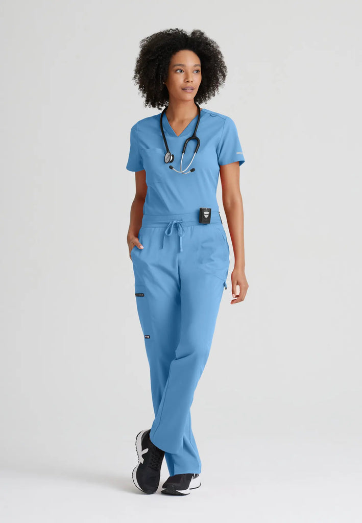 Barco Scrubs Women's Bree Top Ceil Blue | scrub-supply.com